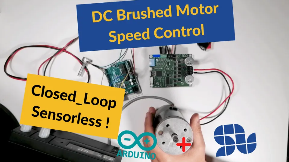 How to control the speed of DC motor using ARDUINO and SOLO in closed loop sensorless mode