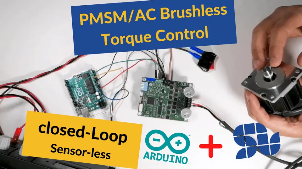 How to control the Torque of your Brushless AC motor using SOLO and ARDUINO  | ESC | FOC | Sensorless