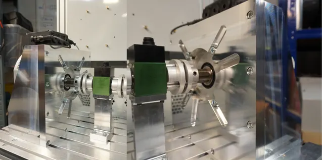 Figure 12. Motor bracket real photo installed on the machine