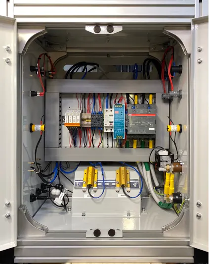 Figure 18. Fully assembled electrical cabinet.