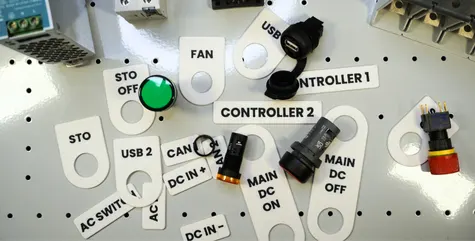 Figure 20. Panel control elements and labels
