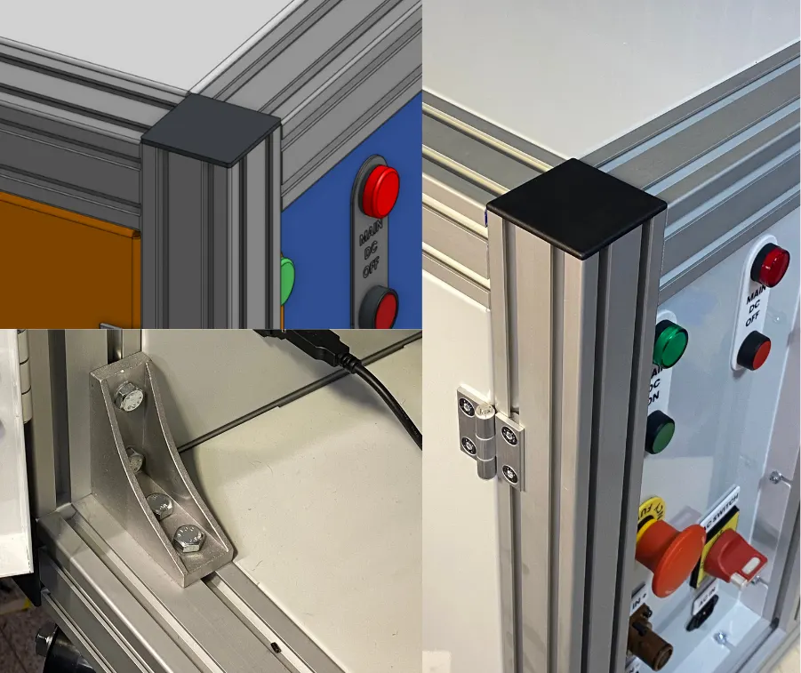 Figure 8. Aluminum beams in 3D CAD model
