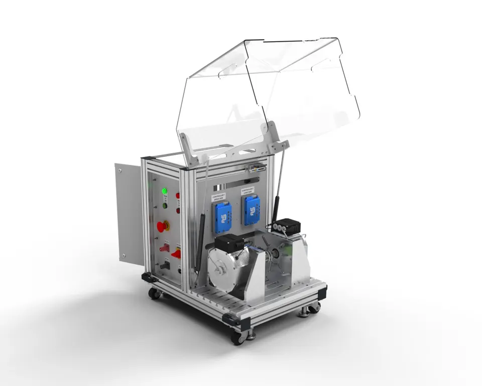 solo motor test bench open front